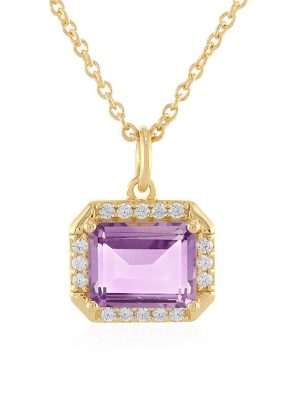 Lavendel-Amethyst-Silberhalskette