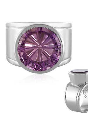 Lavendel-Amethyst-Silberring