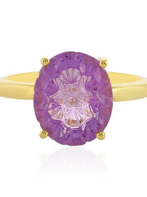 Lavendel-Amethyst-Silberring