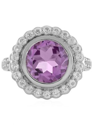 Lavendel-Amethyst-Silberring