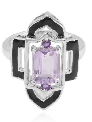 Lavendel-Amethyst-Silberring