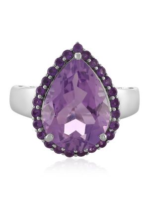 Lavendel-Amethyst-Silberring