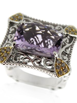 Lavendel-Amethyst-Silberring (Dallas Prince Designs)