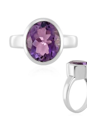 Lavendel-Amethyst-Silberring (MONOSONO COLLECTION)