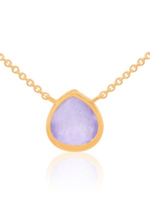 Lavendel-Jade-Silbercollier