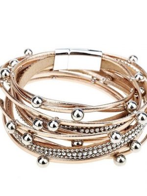 Leway Armband "Mehrlagiges Armband für Damen mit perlenbesetztem Manschettenarmband"