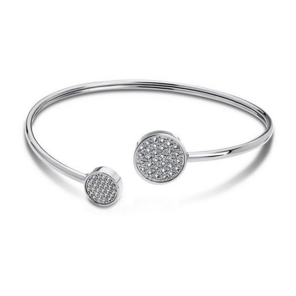 Lotus Style Armreif "JLS1820-2-1 Lotus Style Armband Armreif silber", für Damen aus Edelstahl (Stainless Steel)