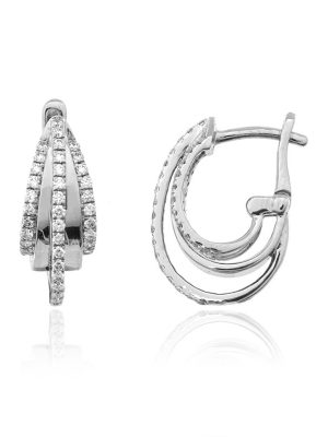 Lupenreiner (F) Brillant-Platinohrringe (LUCENT DIAMONDS)