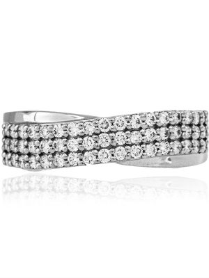 Lupenreiner (F) Brillant-Platinring (LUCENT DIAMONDS)