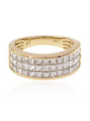 Lupenreiner (F) Diamant-Goldring (LUCENT DIAMONDS)