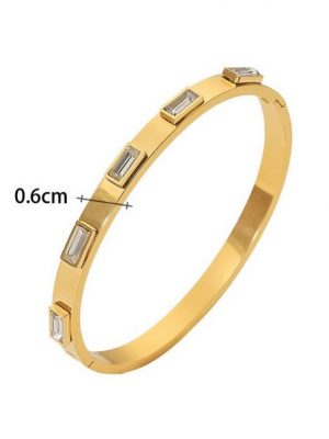 MAGICSHE Armband "Retro Mode vergoldetes Edelstahl Armband", Armbänder für Frauen Männer Paare Geschenkidee