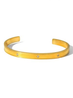 MAGICSHE Armband "Retro Mode vergoldetes Edelstahl Armband", Armbänder für Frauen Männer Paare Geschenkidee