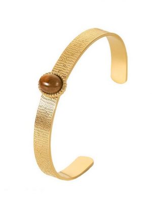 MAGICSHE Armband "Retro Mode vergoldetes Edelstahl Armband", Armbänder für Frauen Männer Paare Geschenkidee
