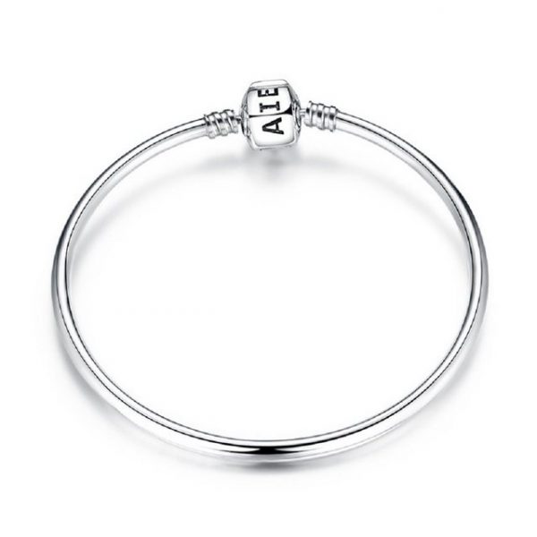 MKING Charm-Armband "Armband, S925 Sterlingsilber schlichtes Silber 3mm tragbare 4,5mm Perlen einfaches Basisarmband Armband (17cm, 19cm, 21cm)"