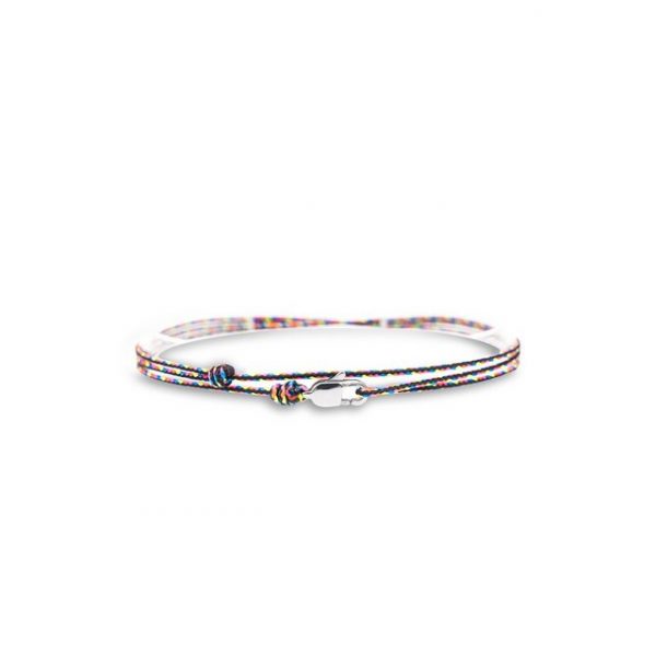 Made by Nami Armband "Karabiner Wickelarmband - Dark Retro Silber" (Einzelartikel)