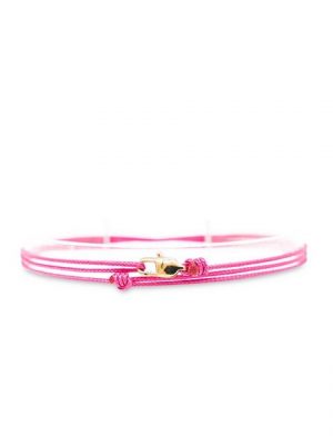 Made by Nami Armband "Karabiner Wickelarmband - Pink Gold" (Einzelartikel)