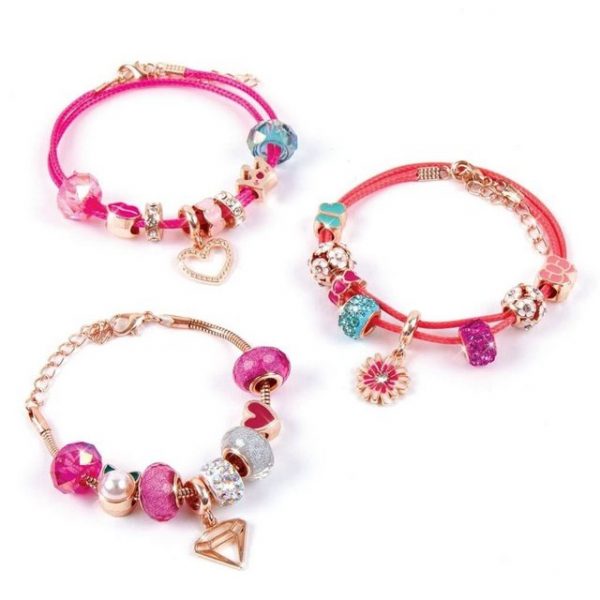 Make it real Schmuckset "27-tlg. Armbänder-Bastelset Halo Charms Think Pink"