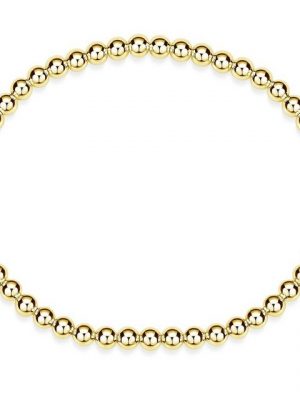 Materia Armband "Damen Gold Kugelarmband elastisch SA-148", Sterlingsilber, vergoldet
