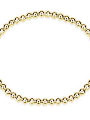 Materia Armband "Damen Gold Kugelarmband elastisch SA-148", Sterlingsilber, vergoldet