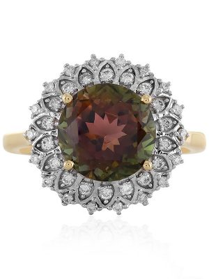 Mehrfarbiger Turmalin-Goldring (D'vyere)