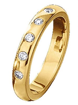 Memoirering mit Brillanten mit Brillanten in Gelbgold 585 Diemer Gelbgold