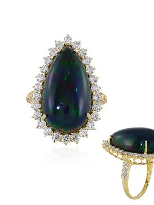 Mezezo-Opal-Goldring (AMAYANI)