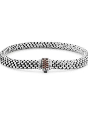 Mosambik-Granat-Silberarmband (Nan Collection)