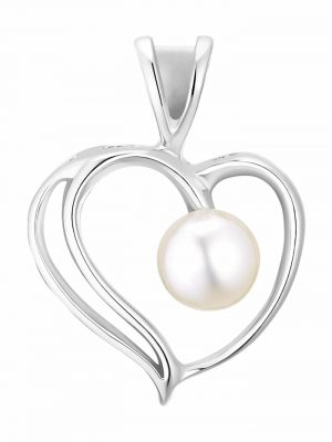 Motivanhänger Motivanhänger für Damen, 925 Sterling Silber Perle | Herz amor Silber