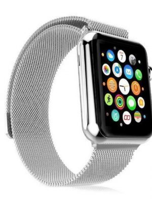 MyGadget Smartwatch-Armband "Edelstahl Milanaise Armband Magnetisch Mesh Gewebe", 38 mm für Apple Watch Serie 3, 2, 1