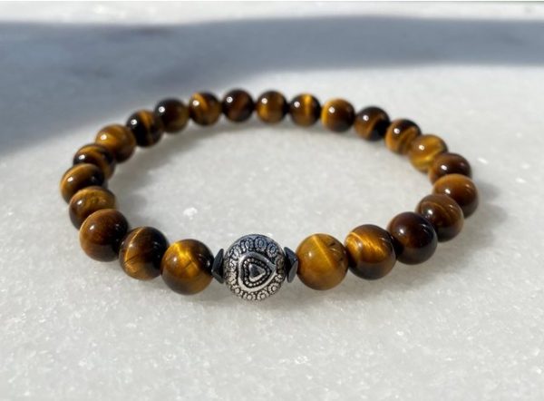 NAHLE Armband "Tigerauge Perlenarmband Armband" (1-tlg), reißfestes Band
