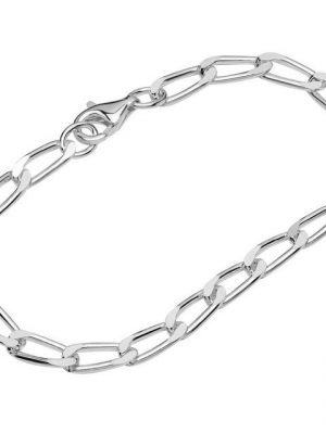 NKlaus Silberarmband "20cm Armband 925 Sterling Silber diamantiert Langp" (1 Stück), Made in Germany