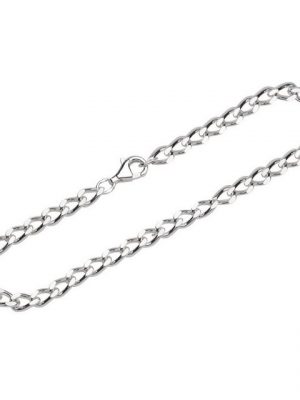 NKlaus Silberarmband "22cm Armband 925 Silber diamantiert Langpanzerkett" (1 Stück), Made in Germany