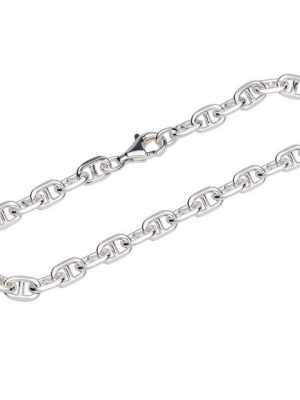 NKlaus Silberarmband "Armband 925 Silber diamantiert 19cm Steg Anker Ket" (1 Stück), Made in Germany