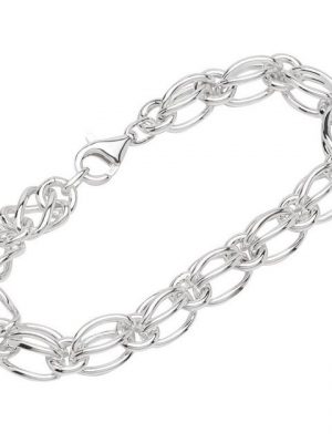 NKlaus Silberarmband "Armband 925 Sterling Silber 18,5cm Designer Kette" (1 Stück), Made in Germany