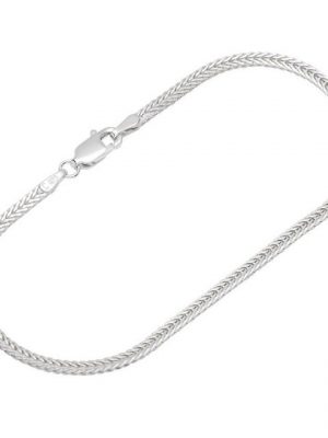NKlaus Silberarmband "Armband 925 Sterling Silber 18cm Fuchsschwanzkette" (1 Stück), Made in Germany
