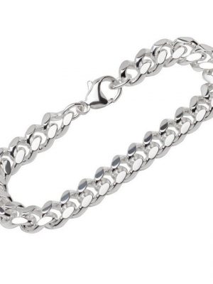 NKlaus Silberarmband "Armband 925 Sterling Silber 18cm Panzerkette oval" (1 Stück), Made in Germany