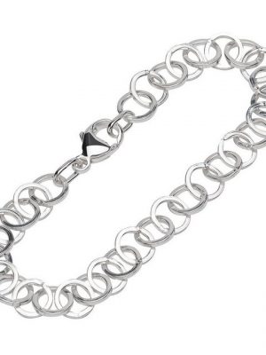 NKlaus Silberarmband "Armband 925 Sterling Silber 19cm Ankerkette 4 kant" (1 Stück), Made in Germany