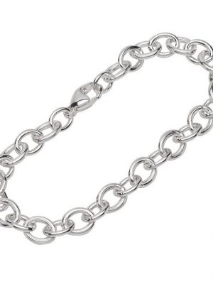 NKlaus Silberarmband "Armband 925 Sterling Silber 19cm Ankerkette glatt" (1 Stück), Made in Germany