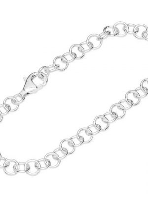 NKlaus Silberarmband "Armband 925 Sterling Silber 19cm Ankerkette rund D" (1 Stück), Made in Germany