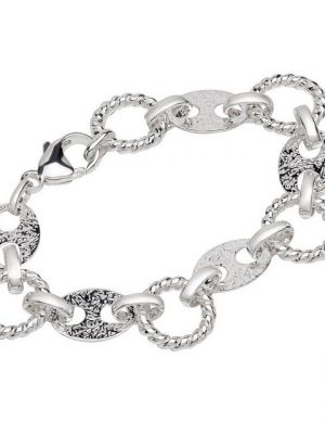 NKlaus Silberarmband "Armband 925 Sterling Silber 19cm Designer Kette Da" (1 Stück), Made in Germany