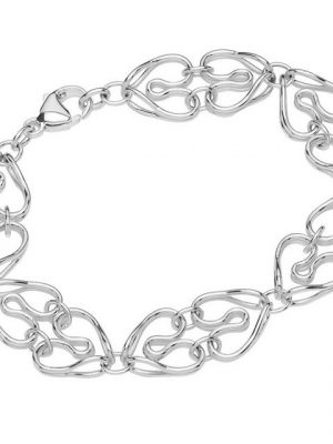 NKlaus Silberarmband "Armband 925 Sterling Silber 19cm Designer Kette Da" (1 Stück), Made in Germany