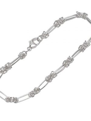 NKlaus Silberarmband "Armband 925 Sterling Silber 19cm Designer Kette Da" (1 Stück), Made in Germany