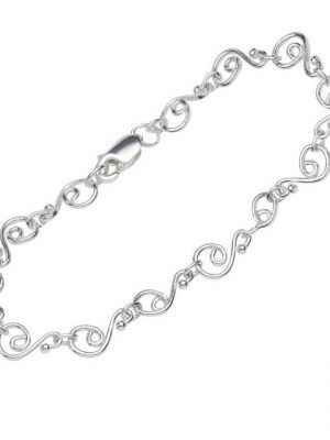 NKlaus Silberarmband "Armband 925 Sterling Silber 19cm Designer Kette Da" (1 Stück), Made in Germany