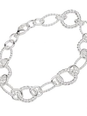 NKlaus Silberarmband "Armband 925 Sterling Silber 19cm Designer Kette Da" (1 Stück), Made in Germany