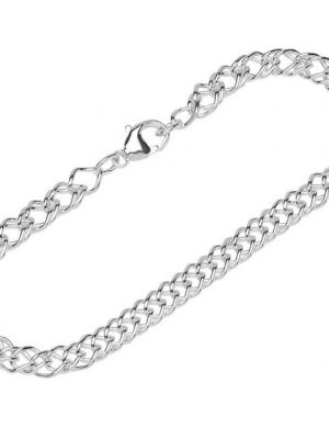 NKlaus Silberarmband "Armband 925 Sterling Silber 19cm Doppel Panzerkett" (1 Stück), Made in Germany