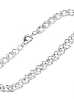 NKlaus Silberarmband "Armband 925 Sterling Silber 19cm Doppel Panzerkett" (1 Stück), Made in Germany