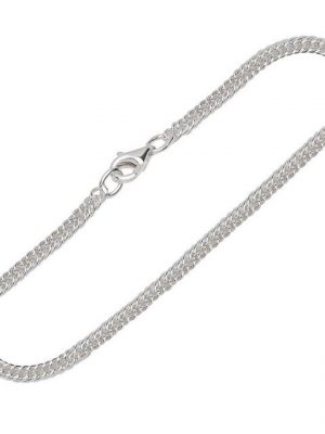 NKlaus Silberarmband "Armband 925 Sterling Silber 19cm Doppel Panzerkett" (1 Stück), Made in Germany
