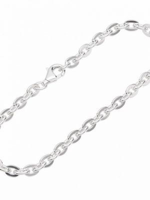 NKlaus Silberarmband "Armband 925 Sterling Silber 19cm Doppelanker Kette" (1 Stück), Made in Germany
