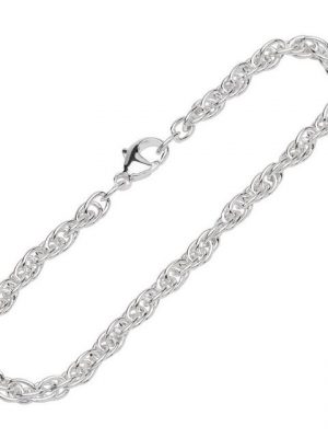 NKlaus Silberarmband "Armband 925 Sterling Silber 19cm Doppelanker Kette" (1 Stück), Made in Germany