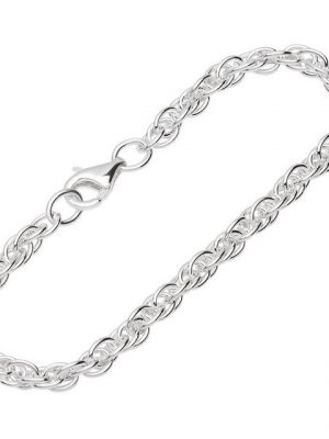 NKlaus Silberarmband "Armband 925 Sterling Silber 19cm Doppelanker Kette" (1 Stück), Made in Germany